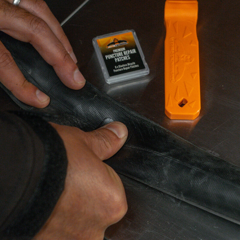 Applying puncture patch
